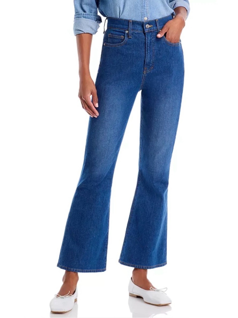 Veronica Beard Carson Ankle Flare High Rise Jeans